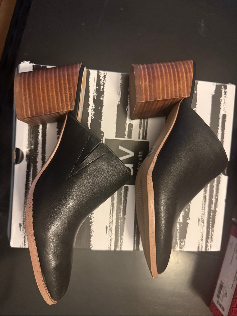 Dolce Vita Women's Black Block Heel Mule Shoes size 8